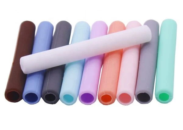Stainless Steel Reusable Metal Straws with Silicone Tip