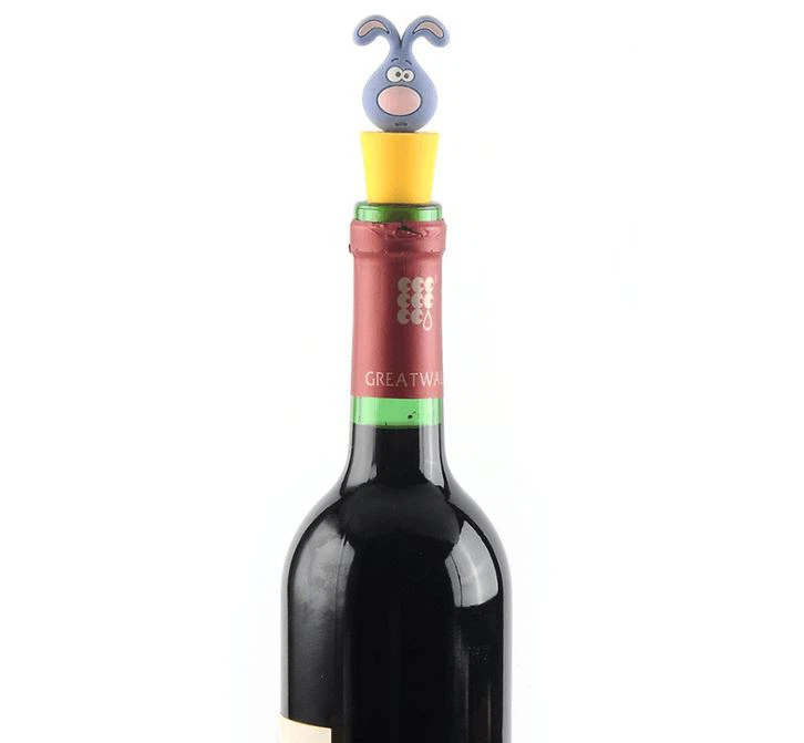 Cartoon Silicone Wine Bottle Cap Stoppers