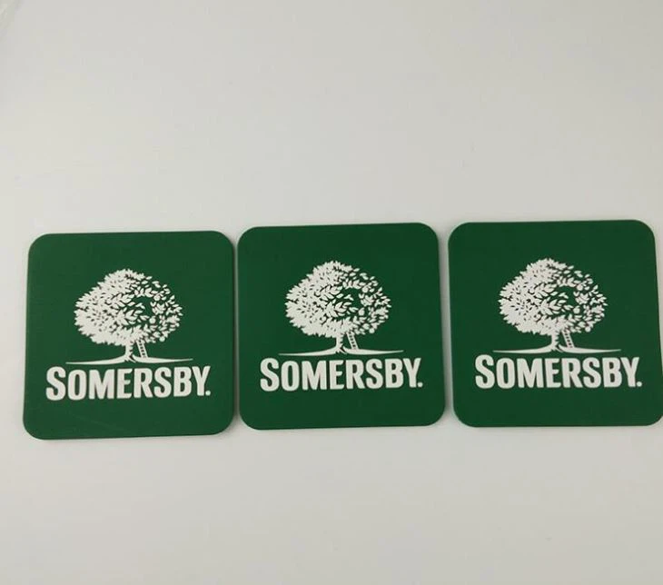 PVC Square Coaster Hotel Soft Rubber Coaster Promotional Gifts