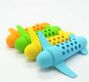 3D silikoninis lėktuvo modelio žaislas, daugiafunkcis silikoninis rašiklio laikiklis vaikams