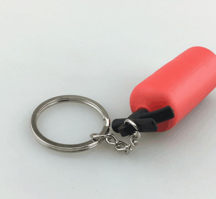 Souvenir 3d Pvc Soft Rubber Fire Extinguisher Keychain
