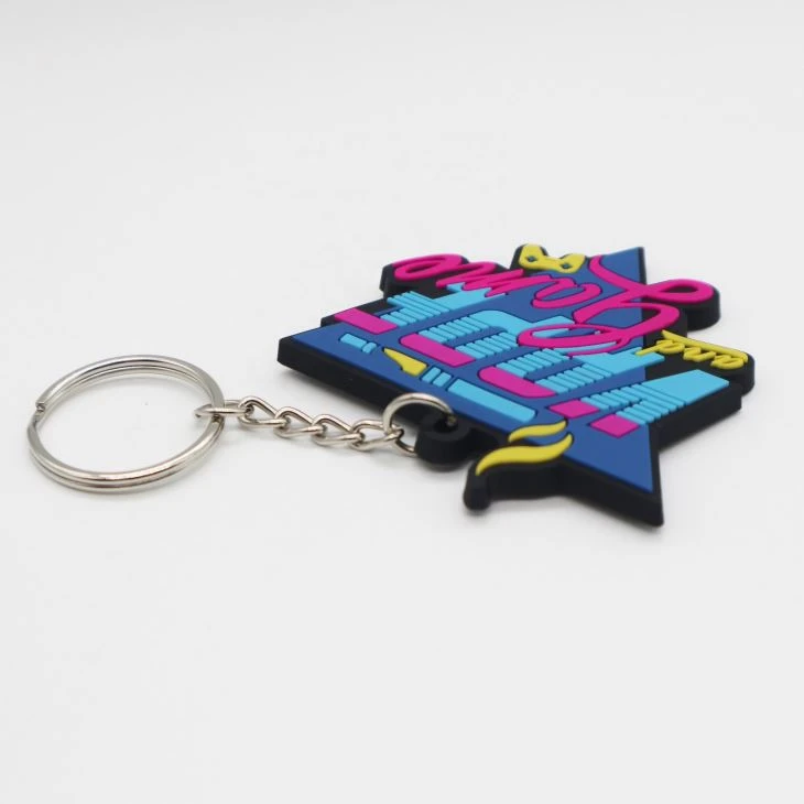 Rubber 3D Soft Pvc Keychain Plastic Keychain With Logo