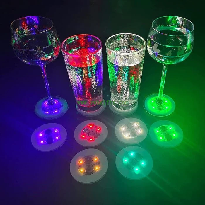 Customized Waterproof LED Bottle Light Sticker Coasters suppliers